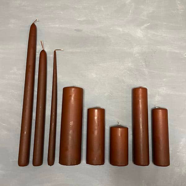 Stearinlys Chokoladebrun